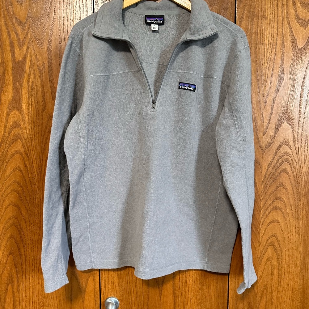 Patagonia Gray Quarter Zip Fleece Pullover